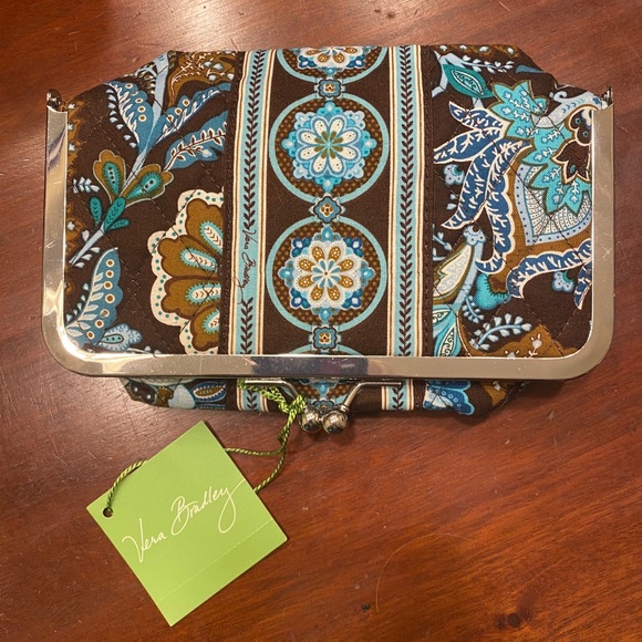 Vera Bradley Makeup Pouch Java Blue COPY - Picture 1 of 5